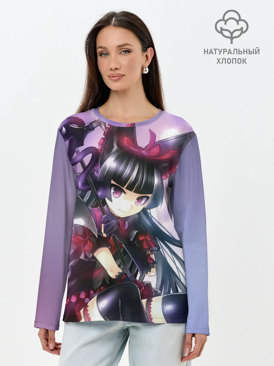 Лонгслив женский. Хлопок / Там бьются наши воины