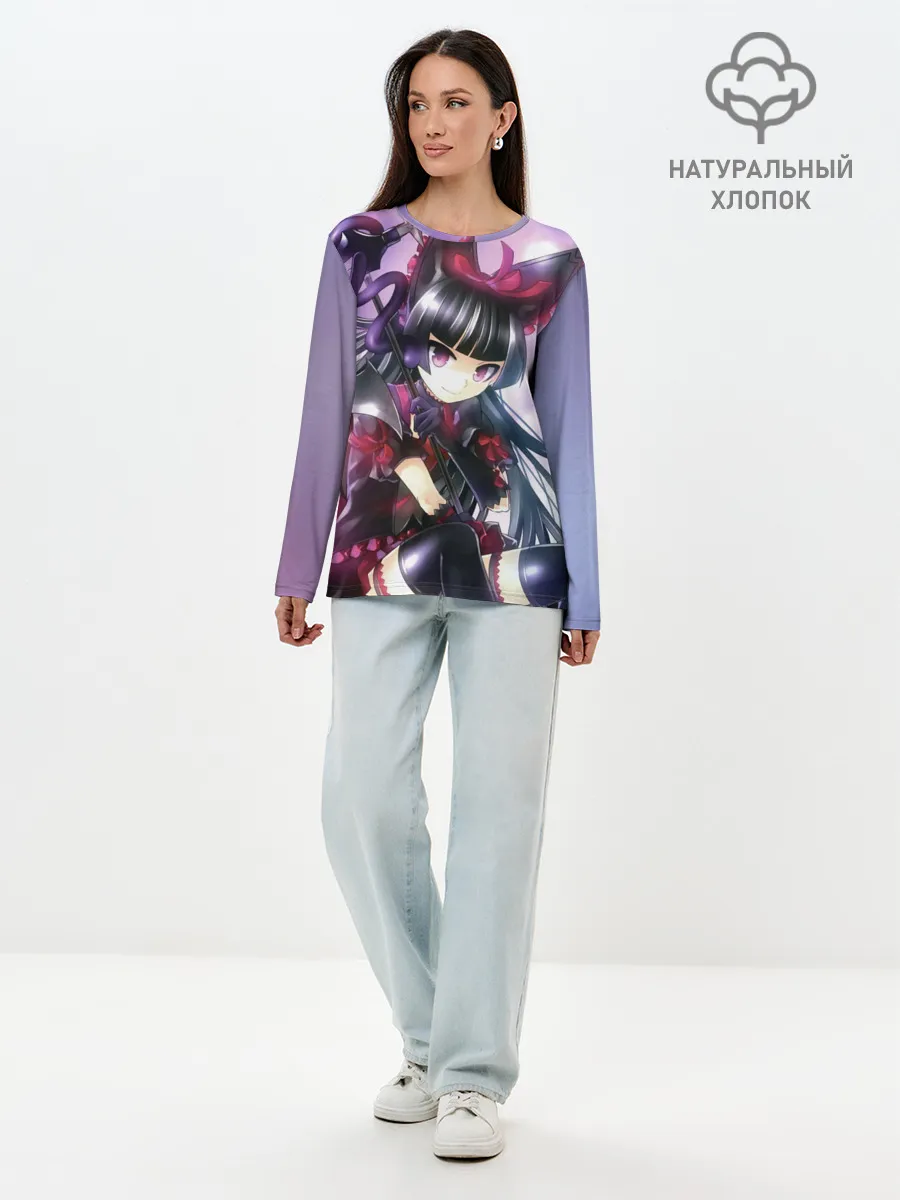 Лонгслив женский. Хлопок / Там бьются наши воины