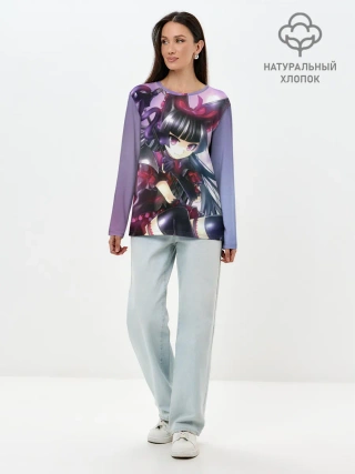 Лонгслив женский. Хлопок / Там бьются наши воины