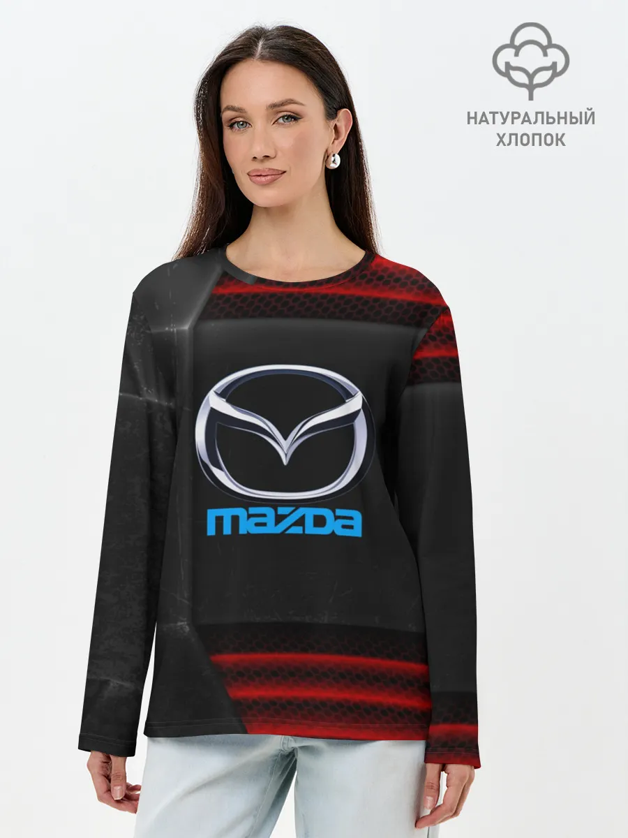 Лонгслив женский. Хлопок / Mazda auto sport