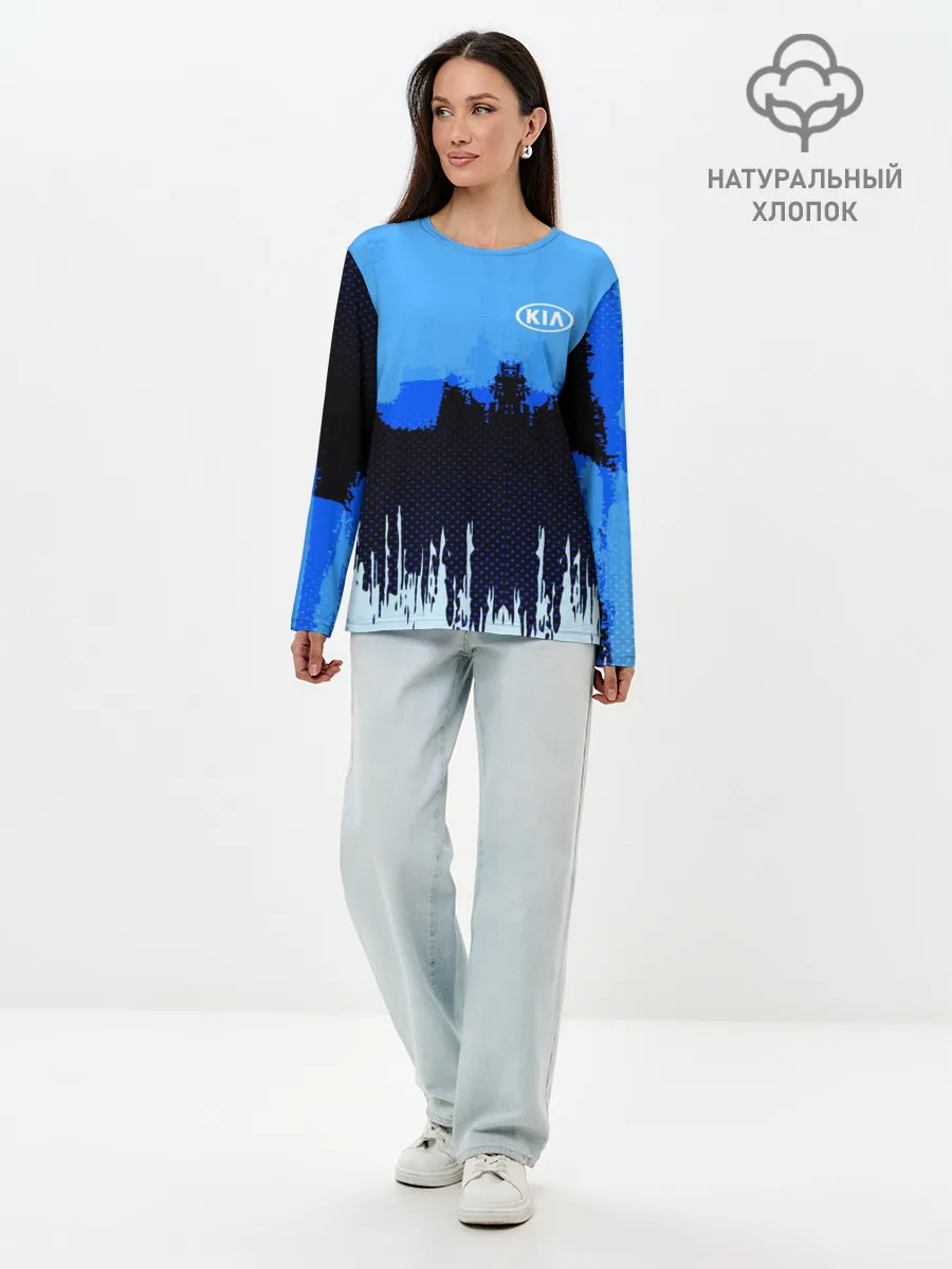 Лонгслив женский. Хлопок / KIA SPORT COLOR