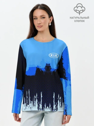 Лонгслив женский. Хлопок / KIA SPORT COLOR