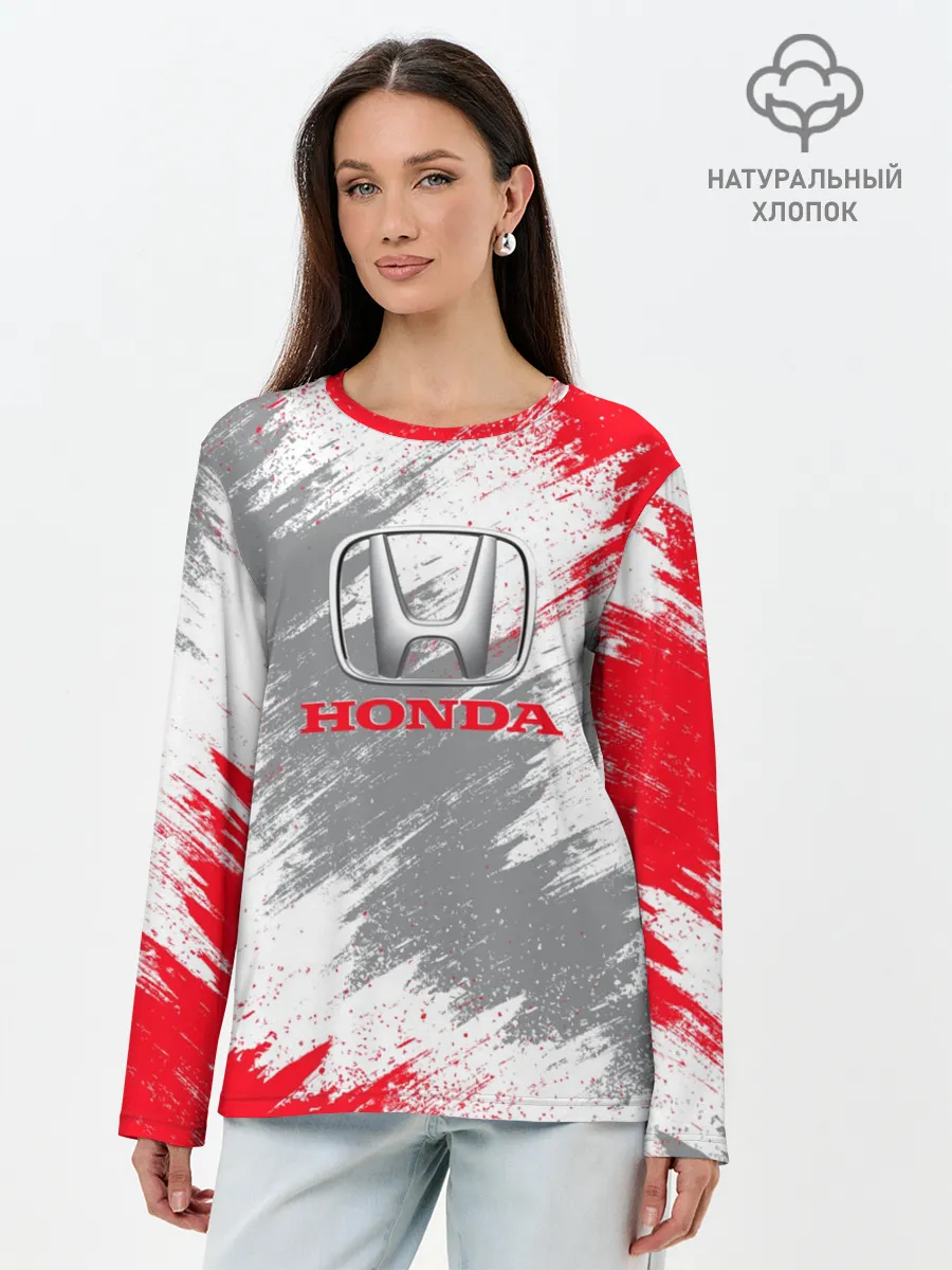 Лонгслив женский. Хлопок / Honda