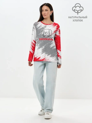 Лонгслив женский. Хлопок / Honda