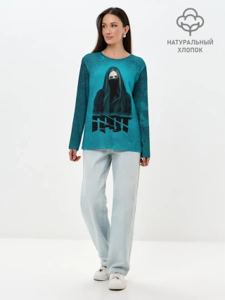 Лонгслив женский. Хлопок / Drummatix