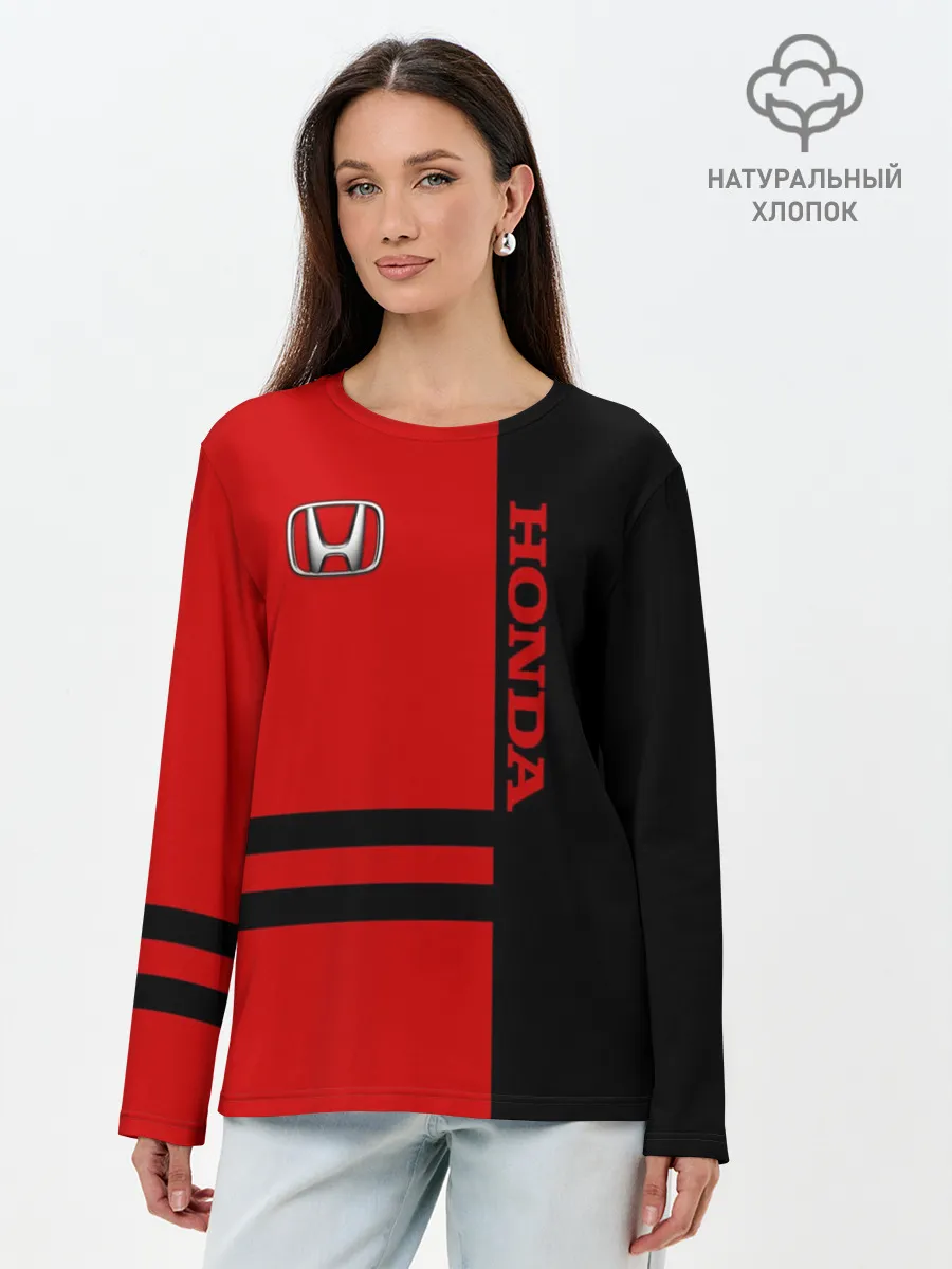 Лонгслив женский. Хлопок / Honda