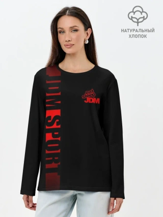 Лонгслив женский. Хлопок / JDM SPORT