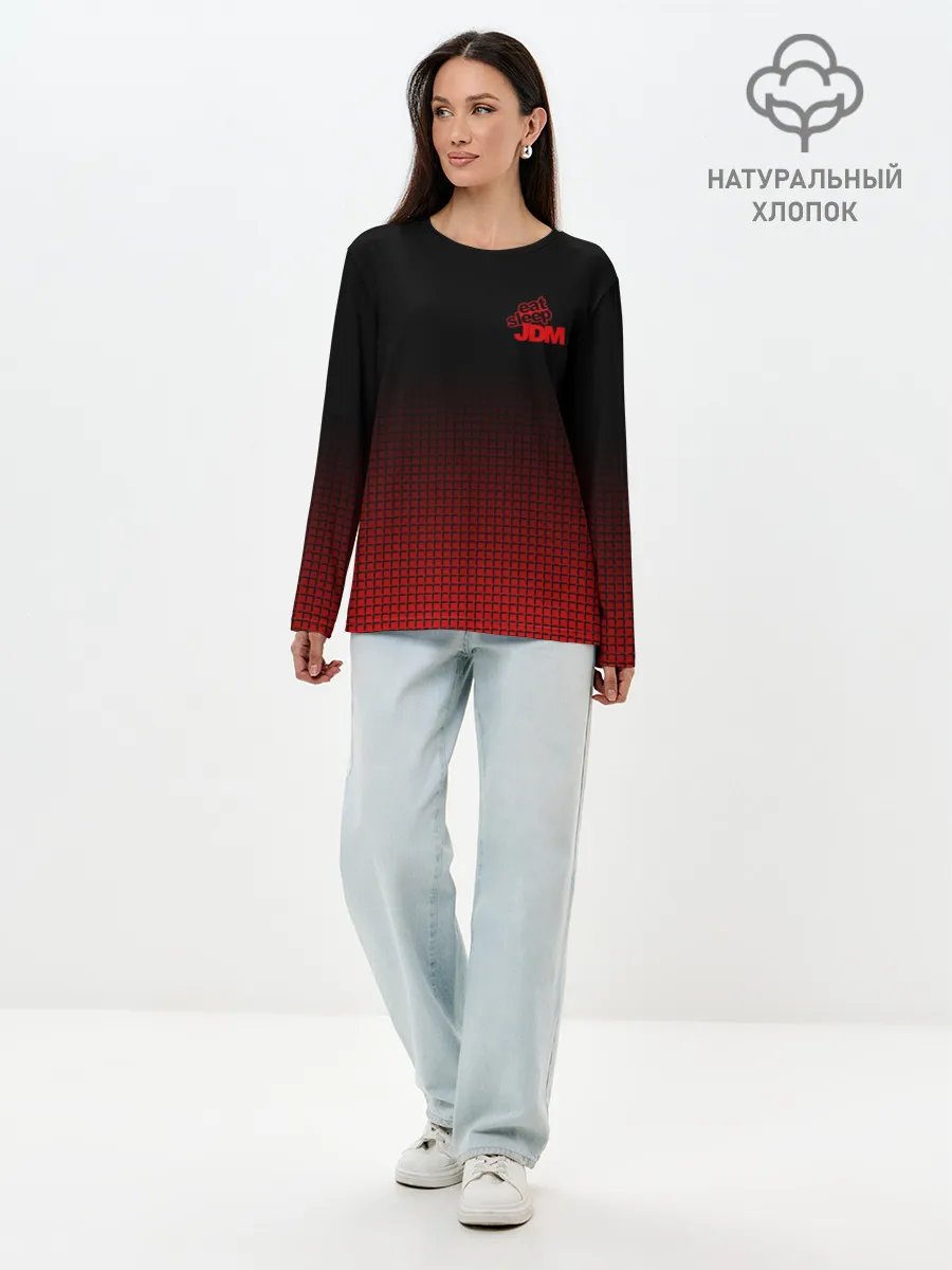 Лонгслив женский. Хлопок / JDM SPORT