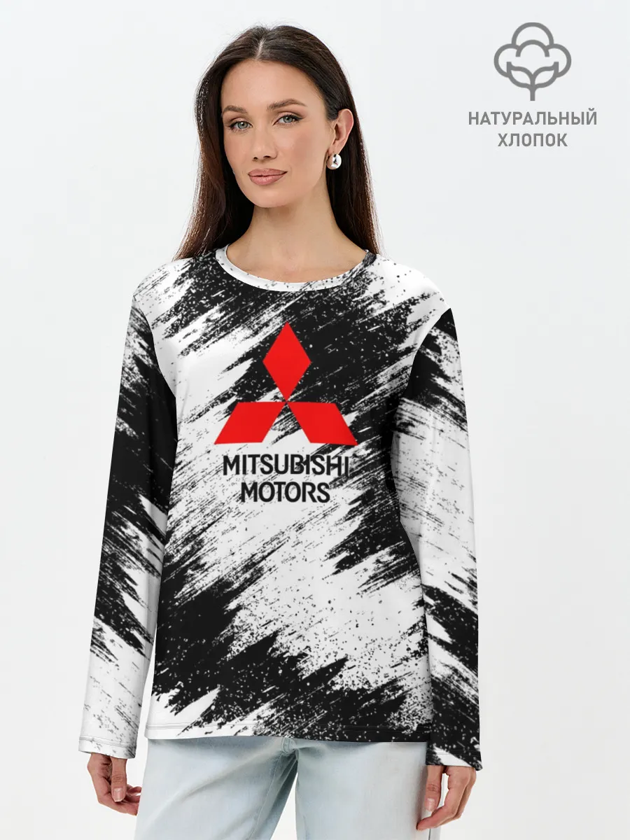Лонгслив женский. Хлопок / Mitsubishi