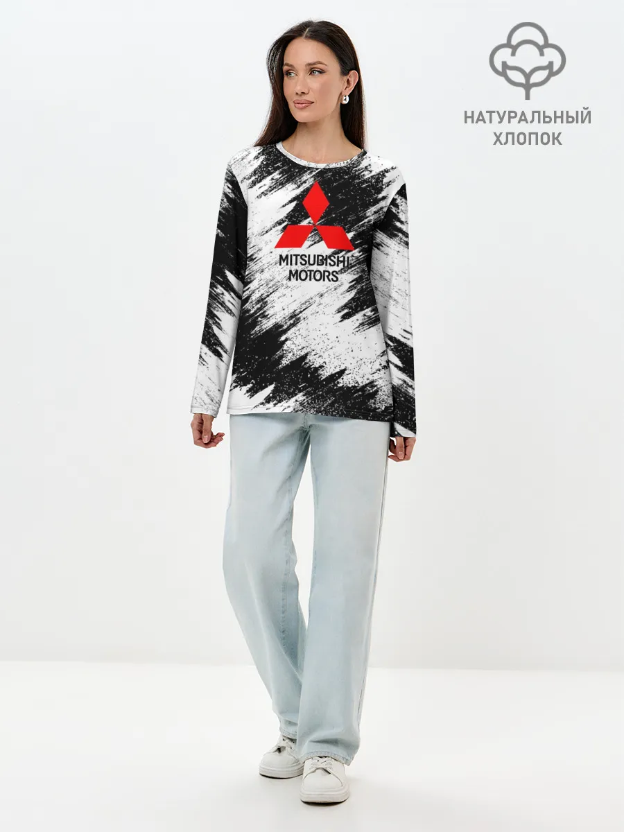 Лонгслив женский. Хлопок / Mitsubishi