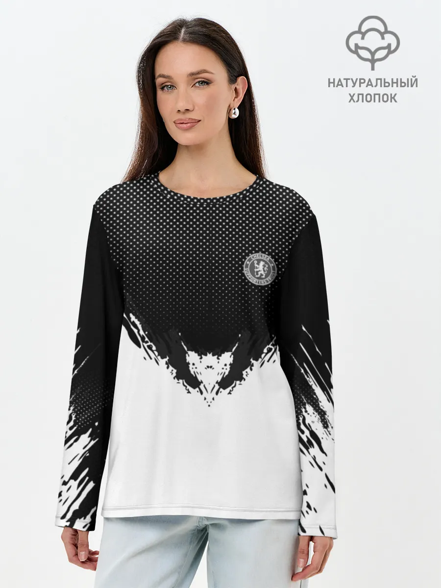 Лонгслив женский. Хлопок / Chelsea black 2018