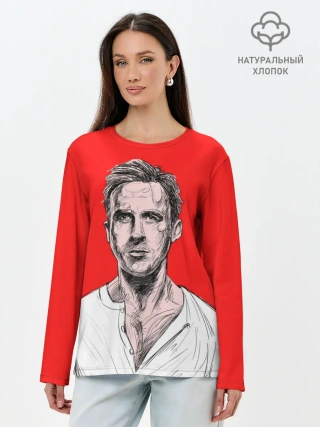 Лонгслив женский. Хлопок / Райан Гослинг_3