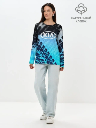 Лонгслив женский. Хлопок / KIA sport auto motors