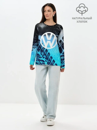 Лонгслив женский. Хлопок / Volkswagen sport auto motors