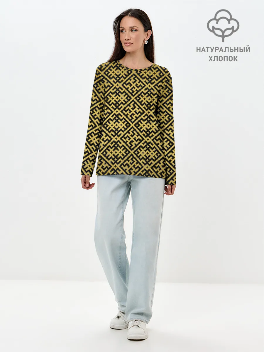 Лонгслив женский. Хлопок / Духобор