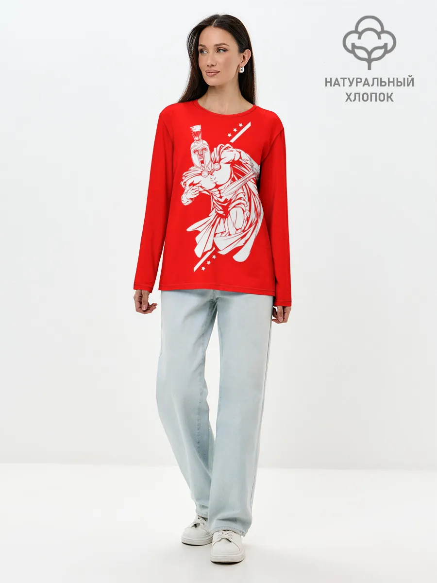 Лонгслив женский. Хлопок / Гладиатор