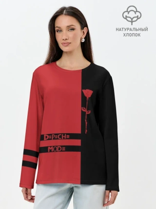 Лонгслив женский. Хлопок / Depeche Mode