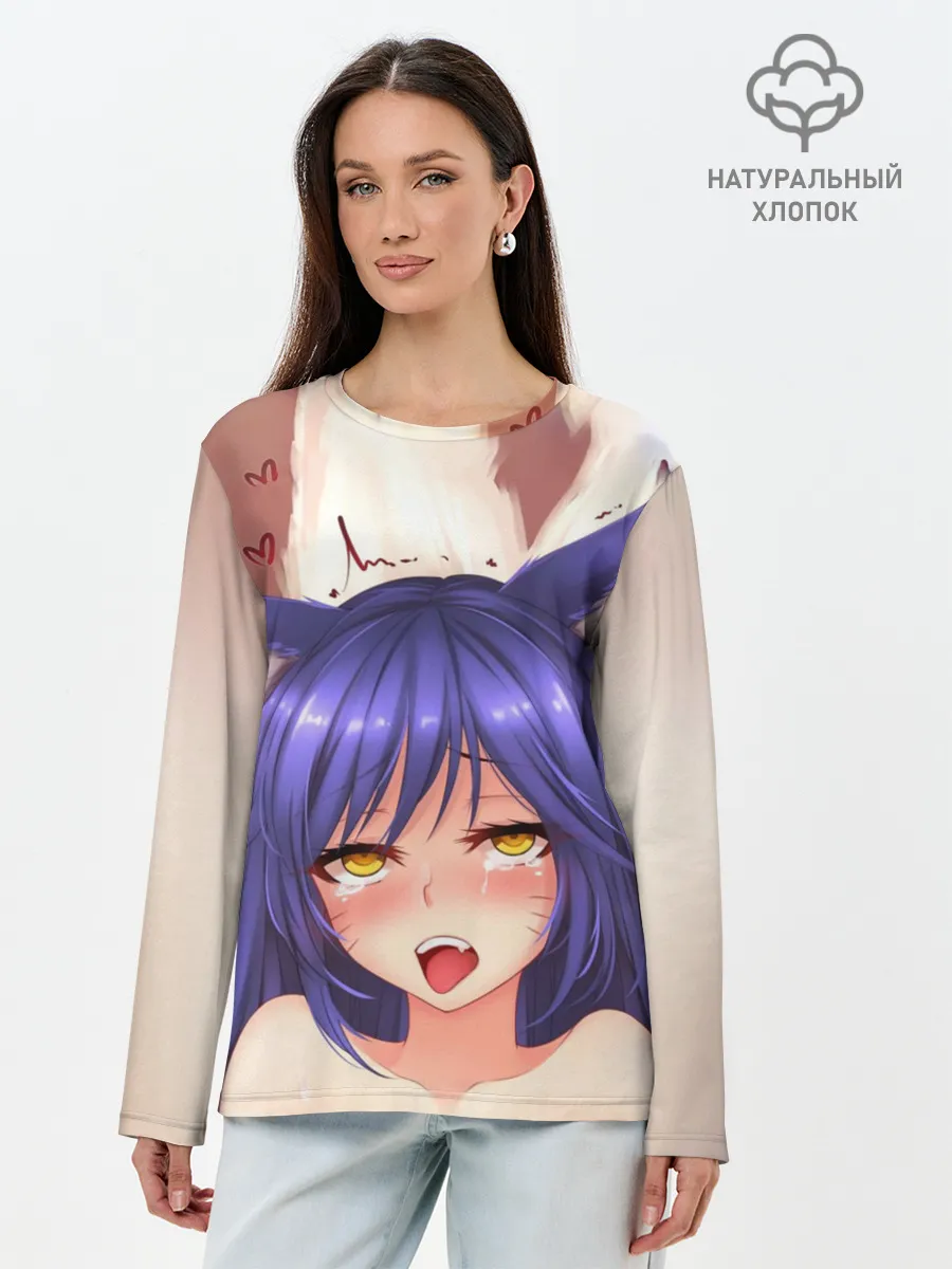 Лонгслив женский. Хлопок / Язык