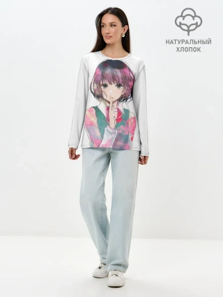 Лонгслив женский. Хлопок / Kuzu no Honkai