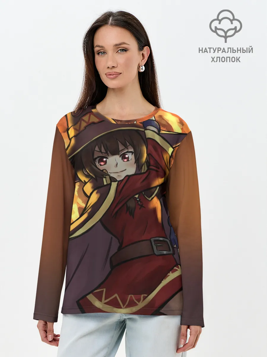 Лонгслив женский. Хлопок / Этот замечательный мир!