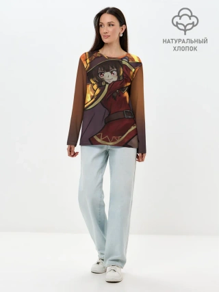 Лонгслив женский. Хлопок / Этот замечательный мир!