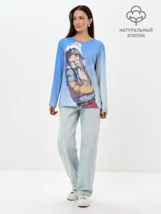 Лонгслив женский. Хлопок / Rin Shima