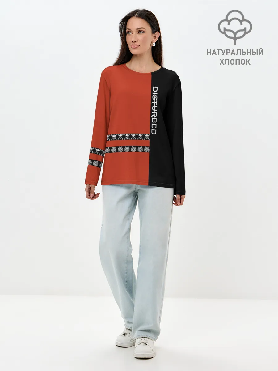 Лонгслив женский. Хлопок / Disturbed