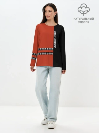 Лонгслив женский. Хлопок / Disturbed