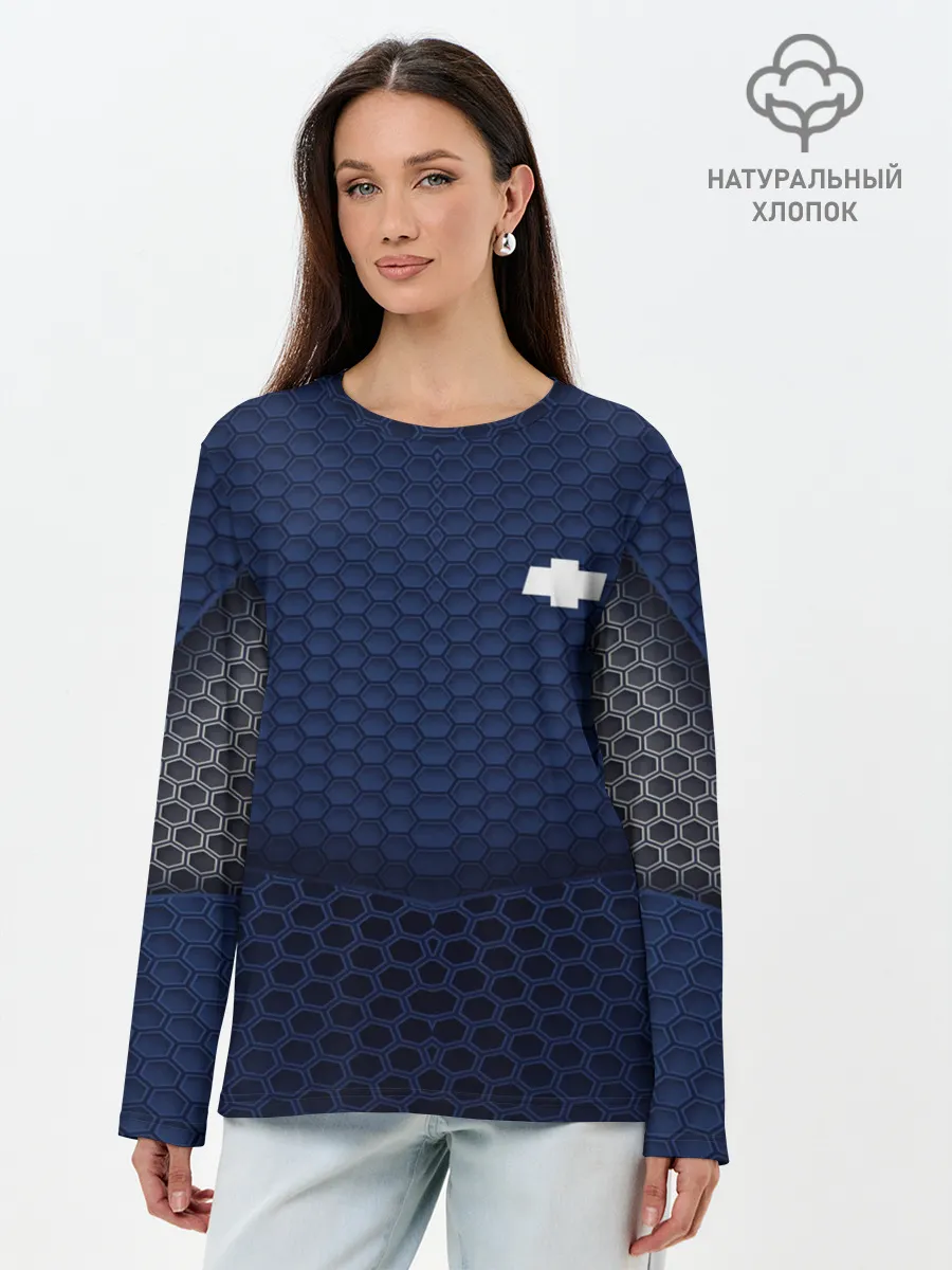 Лонгслив женский. Хлопок / Chevrolet SPORT MOTORS