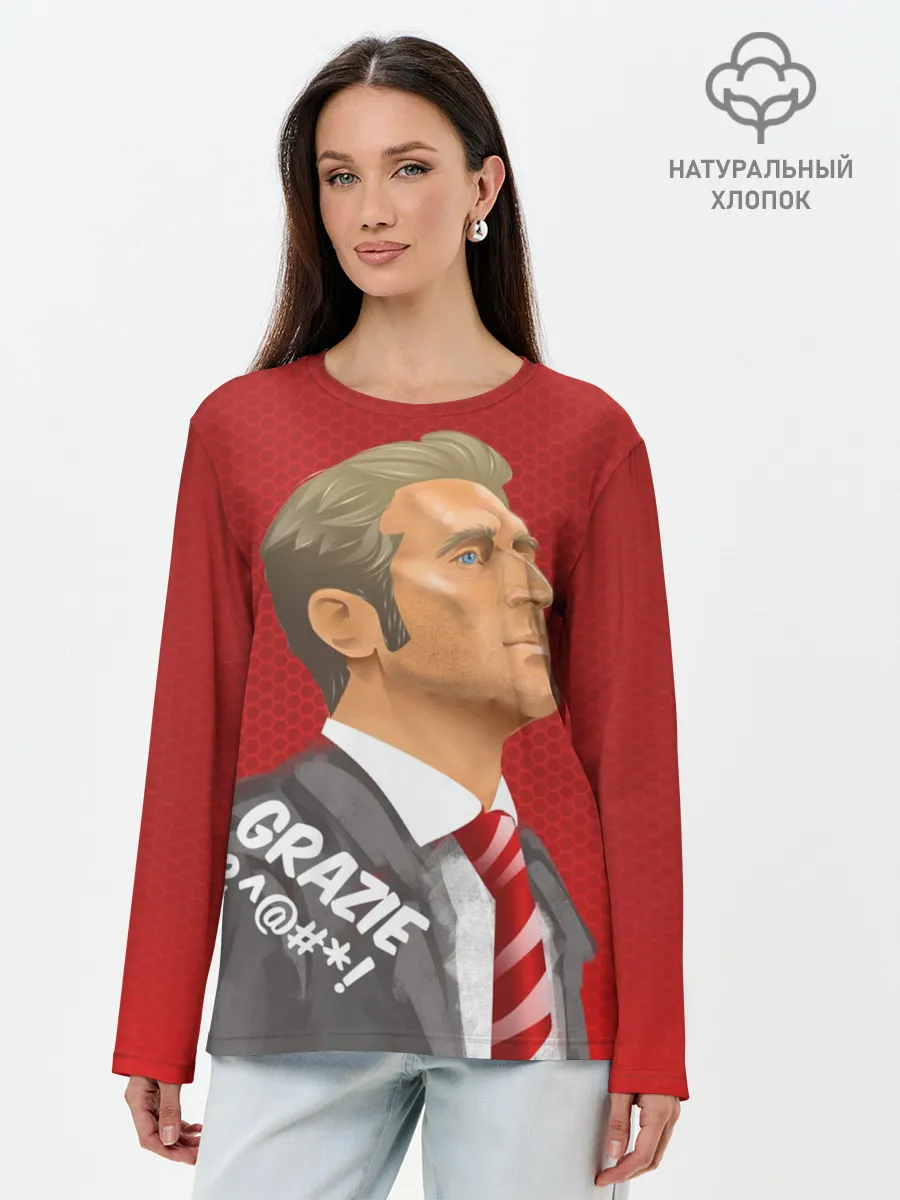 Лонгслив женский. Хлопок / Тренер