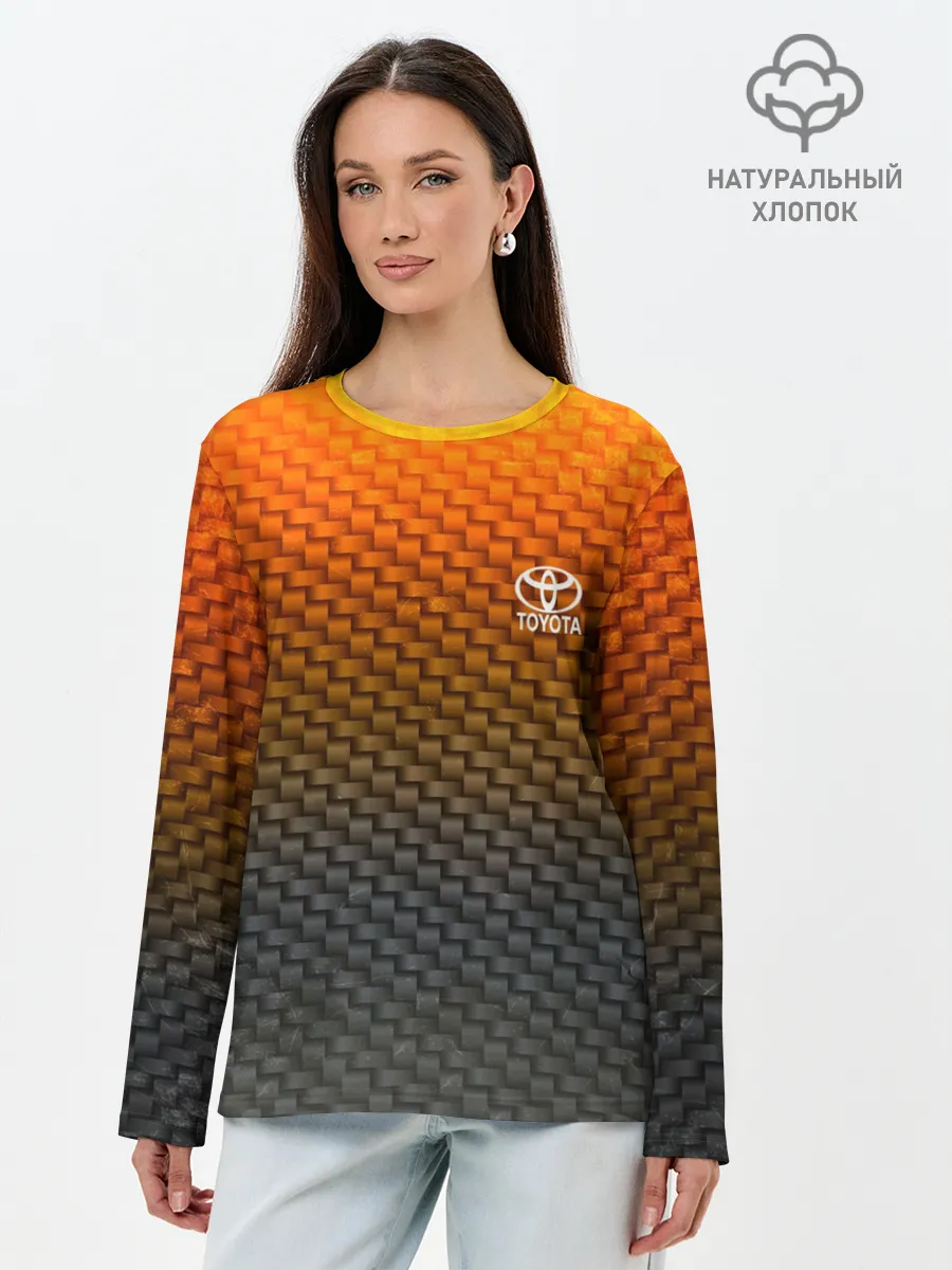 Лонгслив женский. Хлопок / TOYOTA COLLECTION CARBON