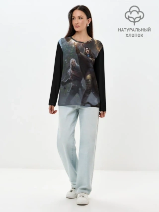Лонгслив женский. Хлопок / Геральт и Йен
