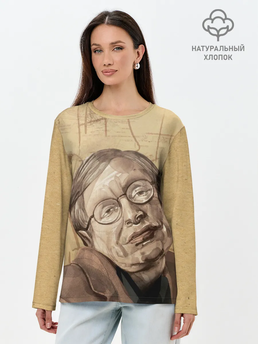 Лонгслив женский. Хлопок / Ученый