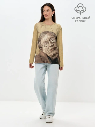 Лонгслив женский. Хлопок / Ученый