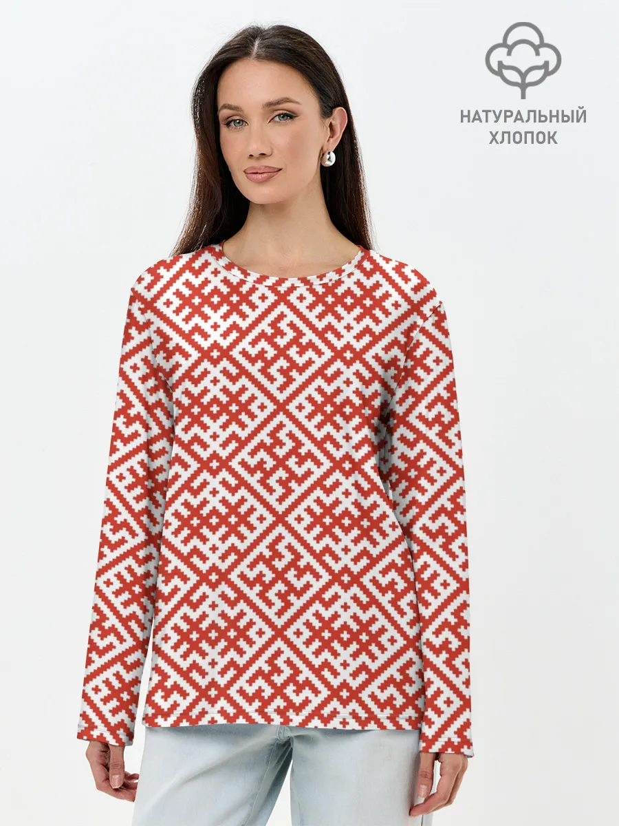 Лонгслив женский. Хлопок / Духобор