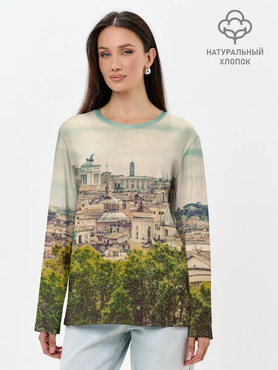 Лонгслив женский. Хлопок / Рим