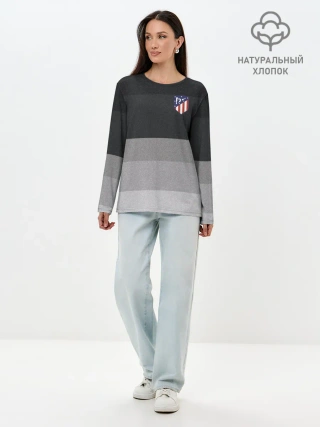 Лонгслив женский. Хлопок / Атлетико Мадрид