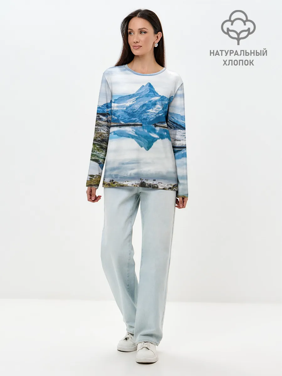 Лонгслив женский. Хлопок / Альпы