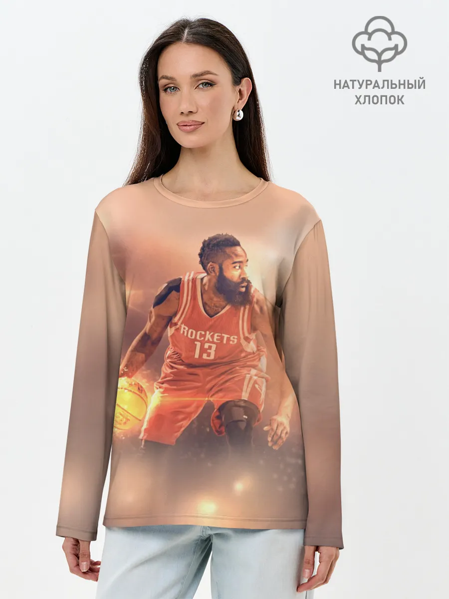 Лонгслив женский. Хлопок / NBA Stars