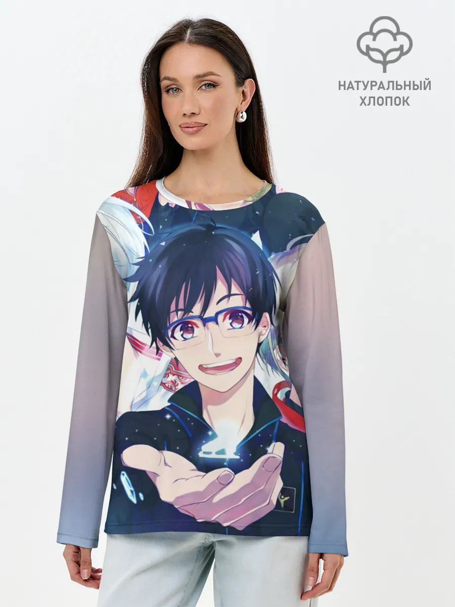 Лонгслив женский. Хлопок / Юрий