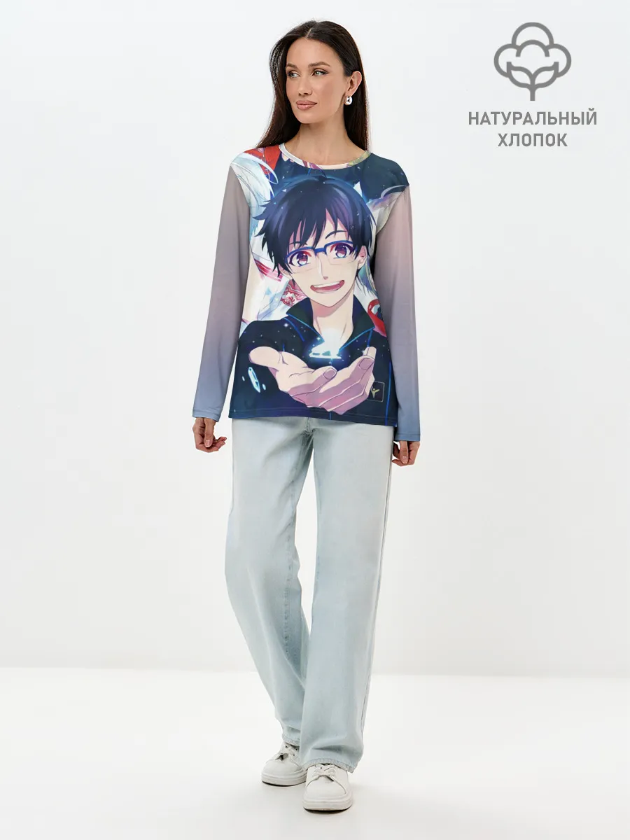 Лонгслив женский. Хлопок / Юрий
