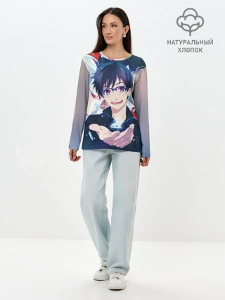 Лонгслив женский. Хлопок / Юрий