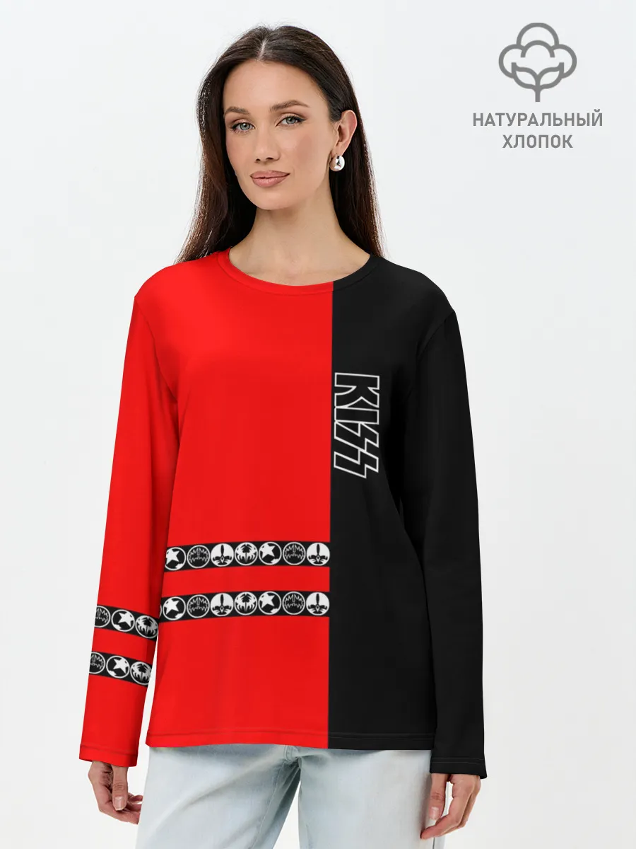 Лонгслив женский. Хлопок / Kiss