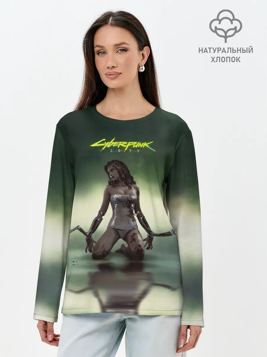 Лонгслив женский. Хлопок / Cyberpunk2077