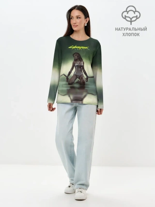 Лонгслив женский. Хлопок / Cyberpunk2077