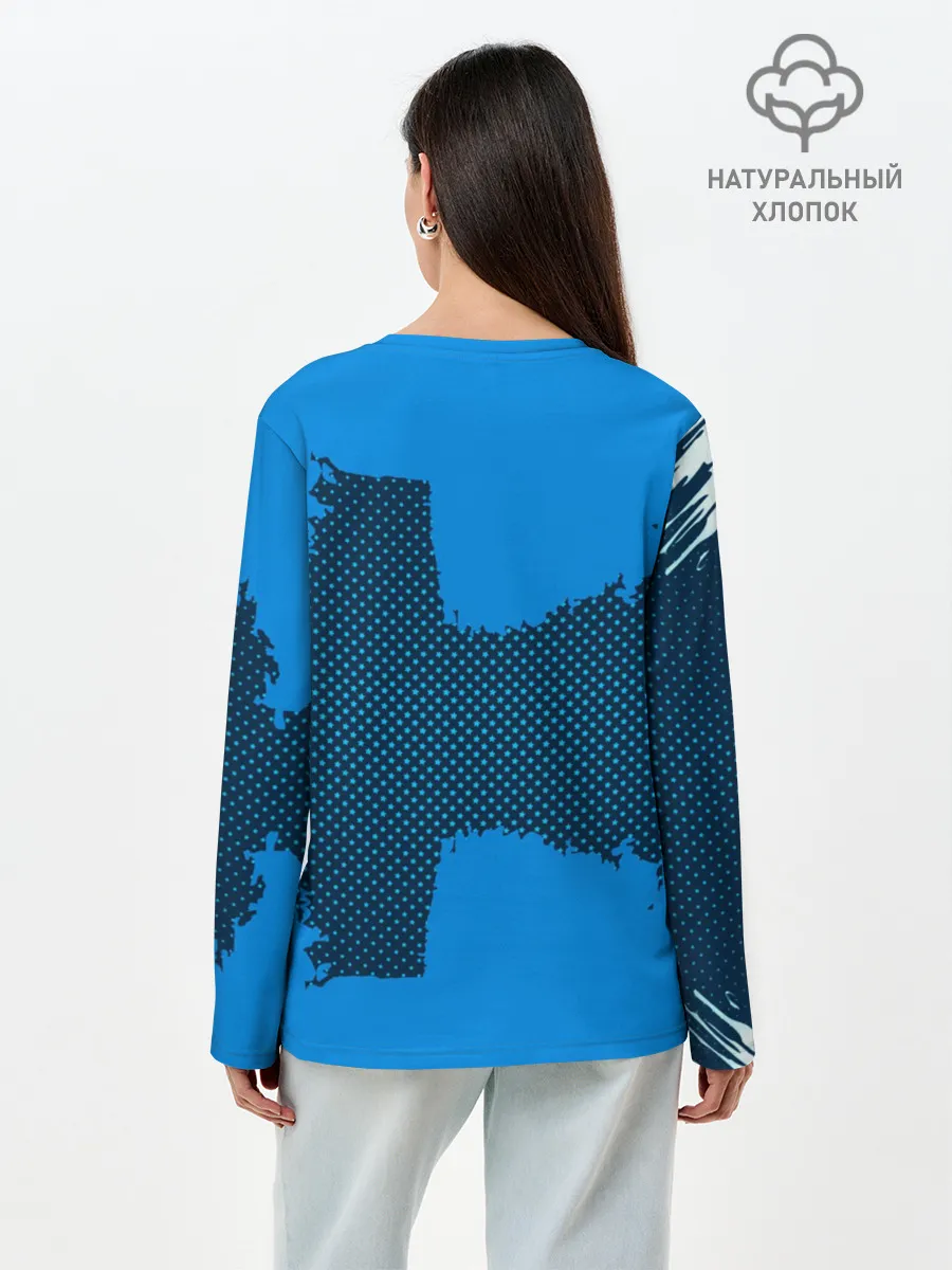 Лонгслив женский. Хлопок / ARSENAL SPORT BLUE