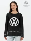 Лонгслив женский. Хлопок / Volkswagen sport auto abstract