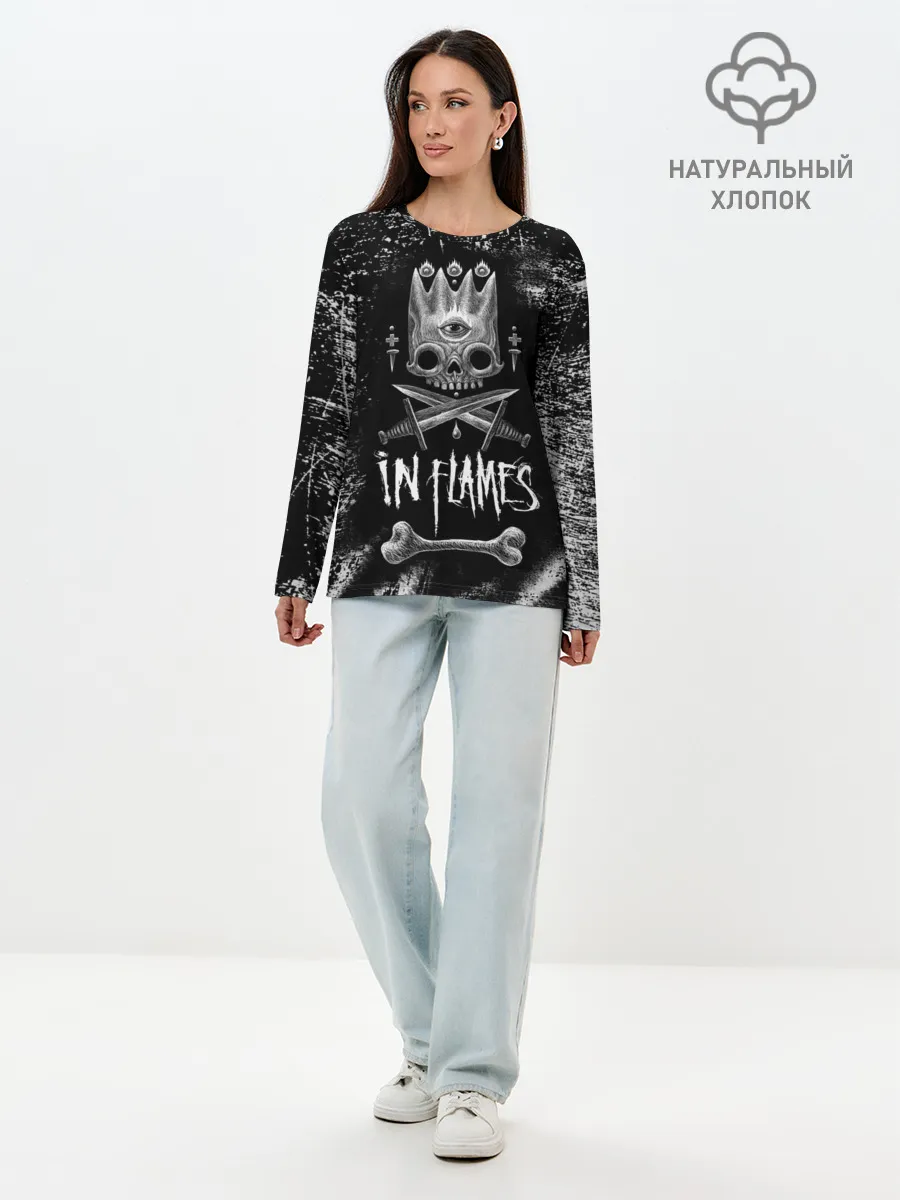 Лонгслив женский. Хлопок / In Flames King