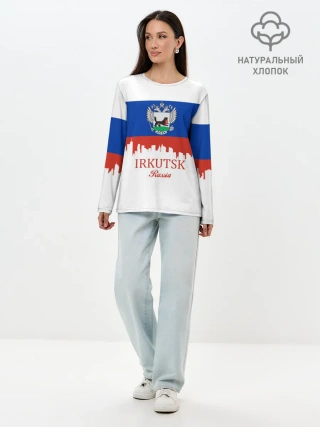 Лонгслив женский. Хлопок / IRKUTSK