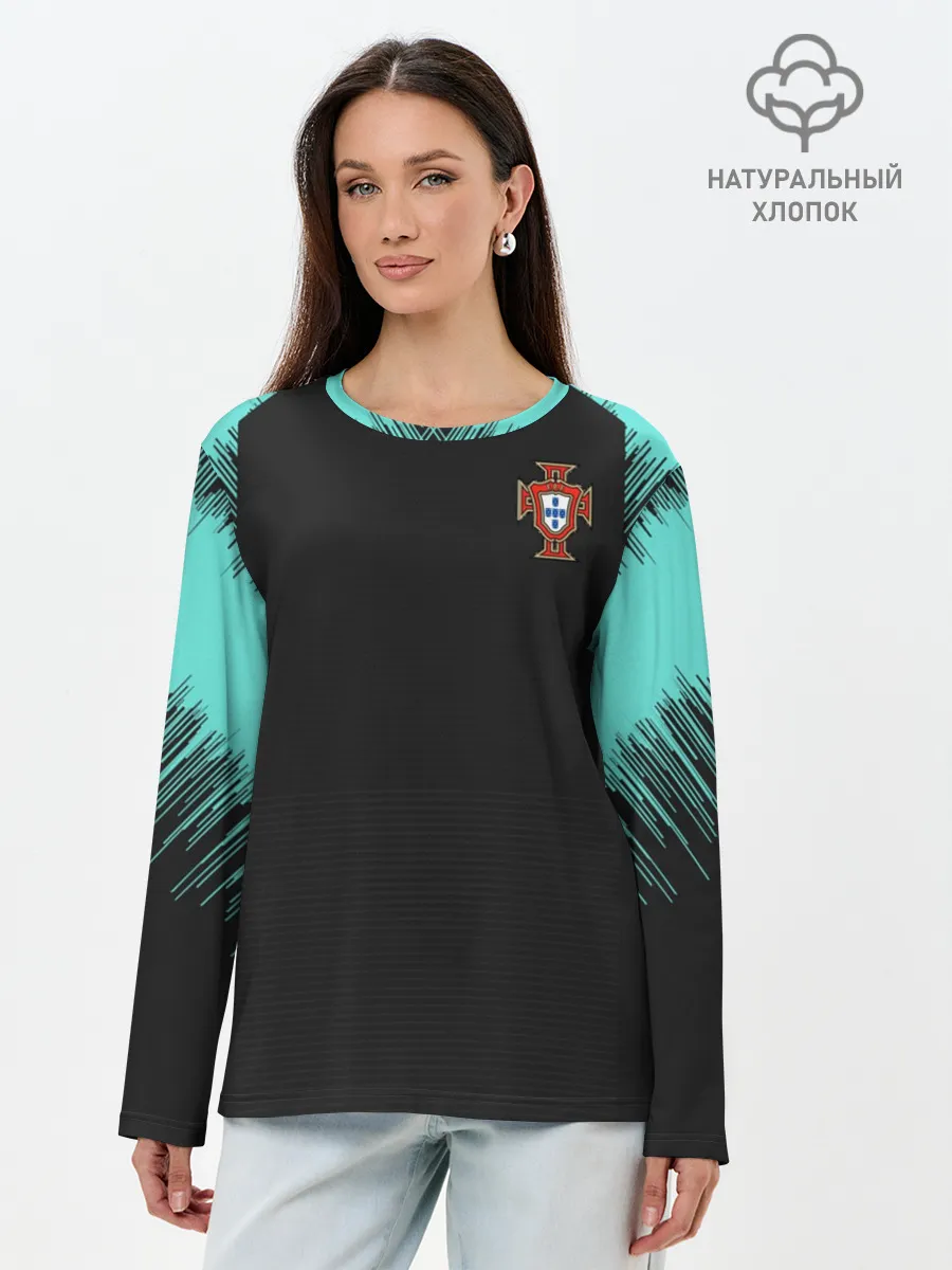 Лонгслив женский. Хлопок / Portugal 2018 WC Training